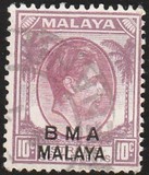 [Straits Settlements Postage Stamps Overprinted "B M A MALAYA" in Black or Red Colour, type A6]