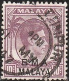 [Straits Settlements Postage Stamps Overprinted "B M A MALAYA" in Black or Red Colour, type A6]