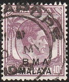 [Straits Settlements Postage Stamps Overprinted "B M A MALAYA" in Black or Red Colour, type A6]