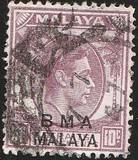 [Straits Settlements Postage Stamps Overprinted "B M A MALAYA" in Black or Red Colour, type A6]