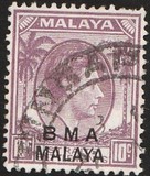 [Straits Settlements Postage Stamps Overprinted "B M A MALAYA" in Black or Red Colour, type A6]