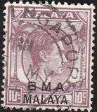 [Straits Settlements Postage Stamps Overprinted "B M A MALAYA" in Black or Red Colour, type A6]