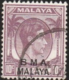 [Straits Settlements Postage Stamps Overprinted "B M A MALAYA" in Black or Red Colour, type A6]