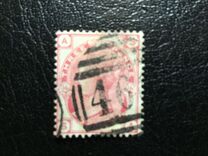 [Queen Victoria - Colored Control Numbers in Corners, प्रकार W]