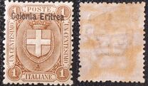 [Coat of Arms - Italian Postage Stamps Overprinted "Colonia Eritrea", type C]