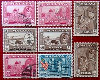 [Coat of Arms, Flag and Map of Malaya, type A]