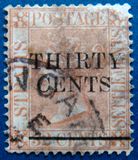 [No. 40a & 42 Surcharged, type W1]