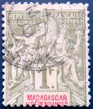 [Inscription: "MADAGASCAR ET DEPENDANCIES", प्रकार H12]