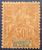 [Inscription: "ÈTABLISEMENTS DE L'INDIE", type A8]