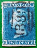 [Queen Victoria, 1819-1901 - White Line Below "POSTAGE" & Above "TWO PENCE", type B]