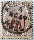 [No. 60 & 63 in New Colours Overprinted New Value in Red, тып AK1]