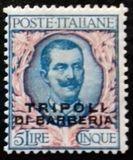 [Italian Postage Stamps Overprinted "TRIPOLI DI BARBERIA", type A9]