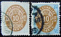 [Danish Postage Stamps - Value in "CENT", Scrivi B15]