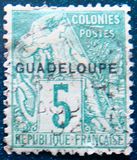 [French Colonies- General Issues No. 45-51 & 53-58 Overprinted "GUADELOUPE", type E3]