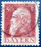 [The 90th Anniversary of the Birth of Prince Luitpold - Type I: Small 9 and no Foot on 1 in "1911". Type II: Large 9 and Foot on 1 in "1911", tip G5]