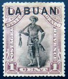 [North Borneo Stamps Overprinted "LABUAN", type J]