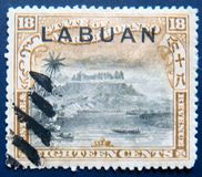 [Not Issued North Borneo Stamps Overprinted "LABUAN" - Inscription Corrected from "POSTAL REVENUE" to "POSTAGE REVENUE", type O]