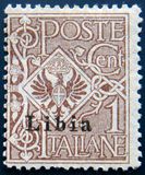 [Italian Postage Stamps Overprinted "Libia", type A]
