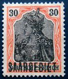 [German Empire Postage Stamps Overprinted "SAARGEBIET", type F4]