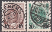 [No.85 & 87 Surcharged, type AO]