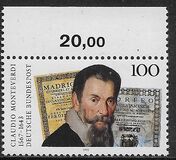 [The 350th Anniversary of the Death of Claudio Monteverdi, Composer, type BDV]