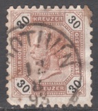 [Emperor Franz Josef I, 1830-1916 - Black Numerals on White Background, type P4]