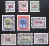 [Liberation of Denmark - No. 8-16 Overprinted "DANMARK - BEFRIET - 5 MAJ 1945", Typ I]