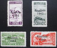 [Overprinted "Resellado 1943", type FF2]