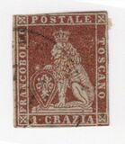[Lion of Toscany - Printed on White Paper, Different Watermark, type A15]