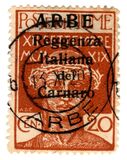 [Carnaro Islands Postage Stamps Overprinted "ARBE" - Large Overprint - See Also 1A-4A, type C]