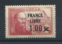 [Previous Issues Overprinted "FRANCE LIBRE" and Surcharged, type GS]