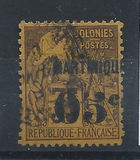 [French Colonies - General Issues No.46-57 Surcharged & Overprinted "MARTINIQUE", type B8]