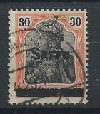 [German Empire Stamps Overprinted "SARRE", Scrivi A9]