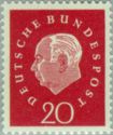 [Presidente federale Theodor Heuss - Filigrana: DBP e crocifere, Scrivi EI2]