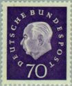 [Presidente federale Theodor Heuss - Filigrana: DBP e crocifere, Scrivi EI4]