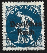 [Postage Stamps from Bayern Overprinted "Deutsches Reich", Tip AF3]