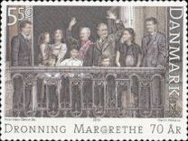 [The 70th Anniversary of the Birth of Queen Margrethe II - Self Adhesive, type AOG]