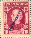 [Andrej Hlinka - Not Issued Stamps Overprinted "SLOVENSKŶ ŠTAT", type C1]