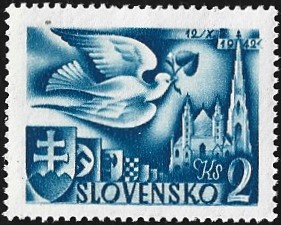 [European Postal Congress - Peace Dove & St. Stephen's Cathedral, type AL2]