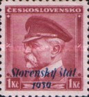 [Czechoslovakian Postage Stamps Overprinted "Slovenský štát 1939", tip A10]