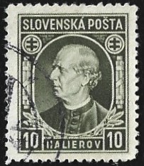 [Andrej Hlinka - Inscription "SLOVENSKÁ POŠTA", タイプ E1]