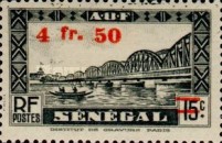 [Faidherbe Bridge & Diourbel Mosque Stamps of 1935 Surtaxed, տեսակ AK13]
