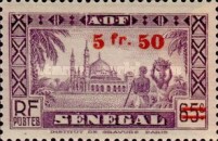 [Faidherbe Bridge & Diourbel Mosque Stamps of 1935 Surtaxed, տեսակ AL19]