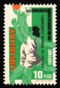 [Airmail - World Volleyball Championships, Montevideo - Issue of 1967 Overprinted "CAMPONATO MUNDIAL DE VOLEIBOL MONTEVIDEO ABRIL DE 1969 CAMPEONATO MUNDIAL VOLEIBOL CHILE BRASIL VENEZUELA REP. D ALEMANA UNION SOVIETICA JAPON CHECOS LOVAQUIA TUNEZ MEXICO EE UU. CUBA URUGUAY U R U G U A Y 1969", tip VA]