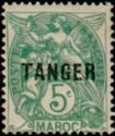 [Inscription: "MAROC" - Overprinted "TANGER", प्रकार A3]
