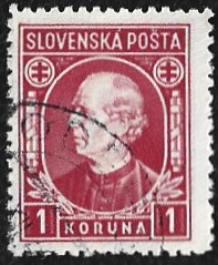 [Andrej Hlinka - Inscription "SLOVENSKÁ POŠTA", タイプ E5]