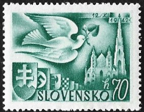 [European Postal Congress - Peace Dove & St. Stephen's Cathedral, type AL]