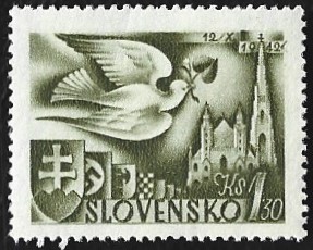 [European Postal Congress - Peace Dove & St. Stephen's Cathedral, type AL1]
