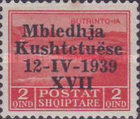 [National Congress - Stamps of 1930 Overprinted "Mbledhja - Kushtetuëse - 12-IV-1939 - XVII", type BZ1]