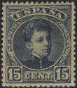 [King Alfonso XIII - Blue Control Numbers on Backside, Typ AT3]